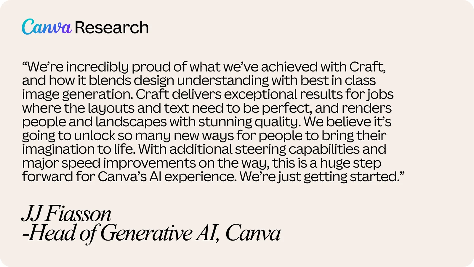 Canva’s Dream Lab prompt box reading What will you Canva today, with the prompt An expansive Mojave desert plain with small Joshua trees, a 16:9 aspect ratio and Canva Craft selected as the model