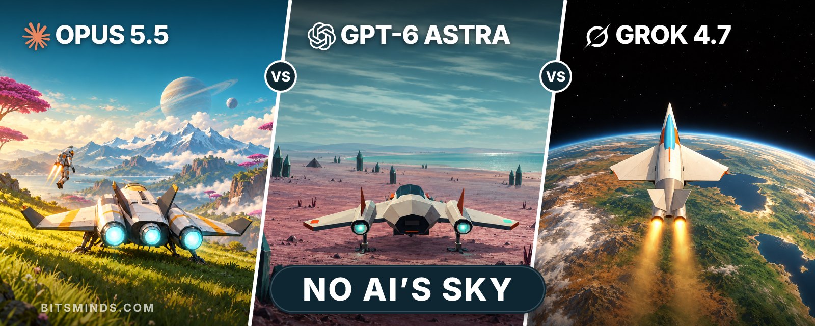 Opus 5.5 vs GPT-6 Astra vs Grok 4.7 Build No Man's Sky